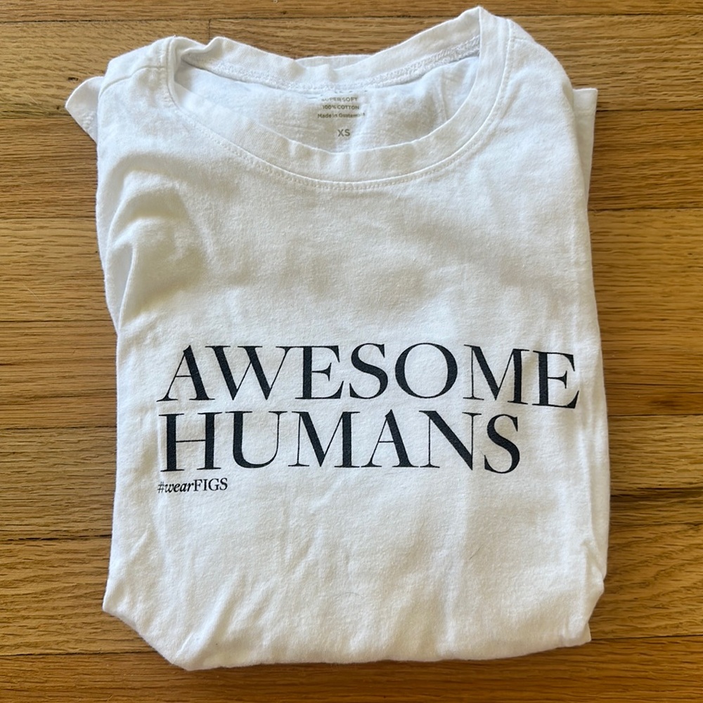 Figs Awesome Humans Long-Sleeve Tee